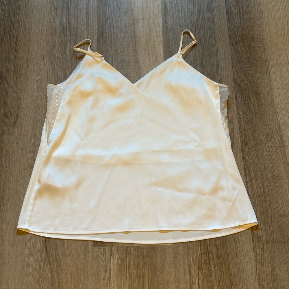 ON-34TH White Satin Blouse